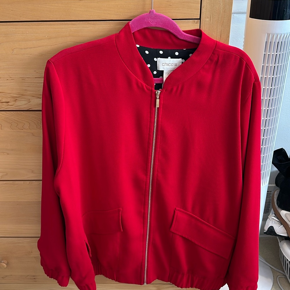 Chico's bomber jacket style blazer size 4 (equivalent to XL)